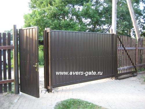 Ворота откатные, без автоматики